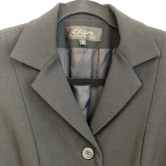 Etam black wool blazer jacket - Picture 5 of 7